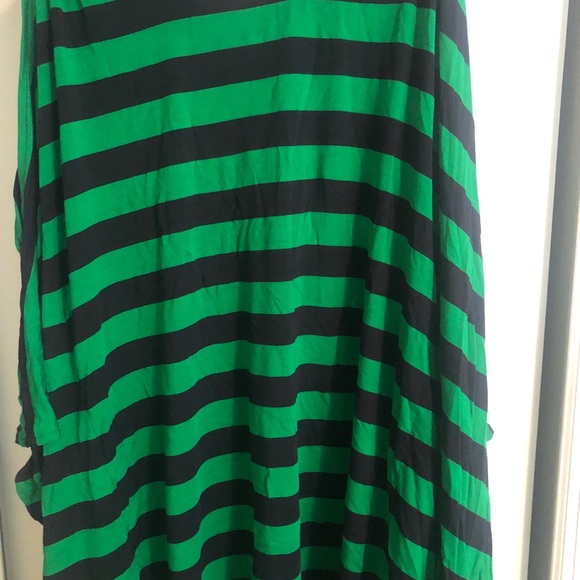 Michael Kors Navy/Green cold shoulder blouse - Picture 2 of 4